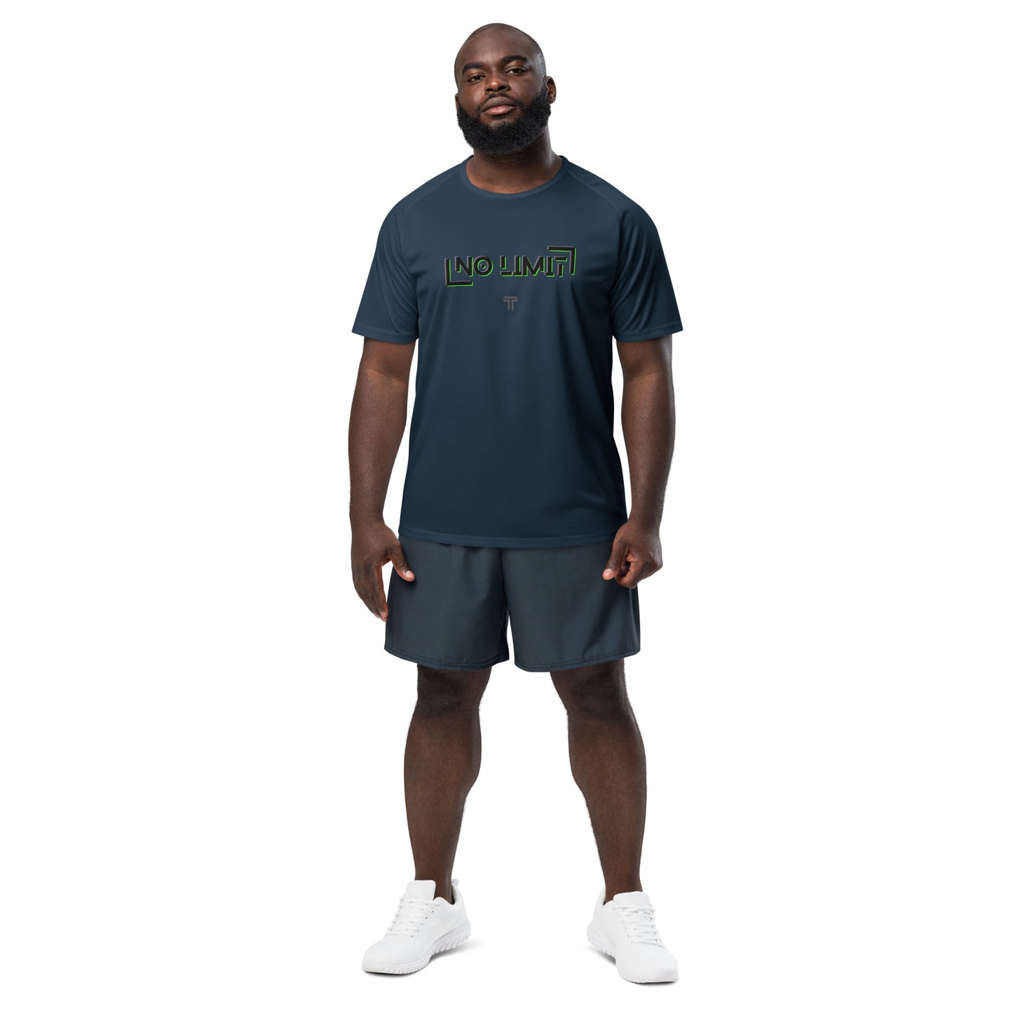 Unisex workout T-shirt - No limit (green)