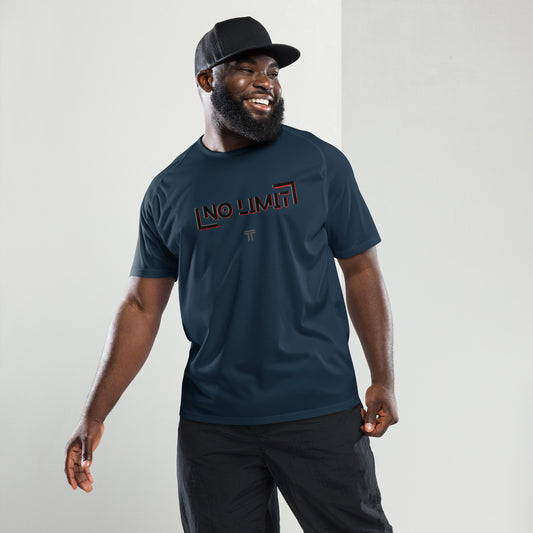 Unisex workout T-shirt - No limit (red)